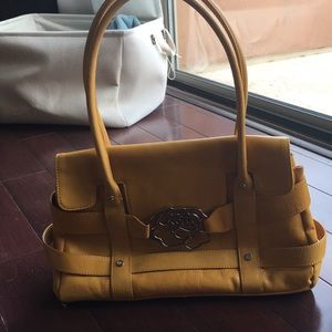 Franco Sarto yellow leather bag